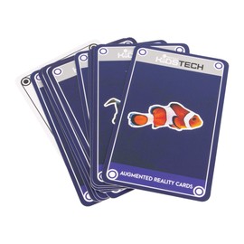 Vivitar Kidstech VA90028 Seagazer 360 4d Augmented Reality Headset and Ar Interactive Flash Card Bundle, 360 Degree View, Adjustable Strap & Facial Padding On Headset, Blue