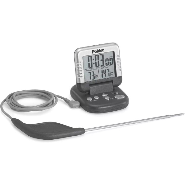 Termometro Digital Y Temporizador Para Cocinar Con Probe Acero Inoxidable