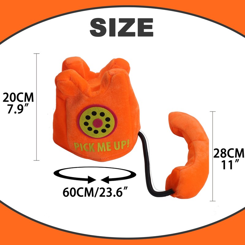 Telephone Hat. Handmade Plush Telephone Costume Headwear Party Hat.