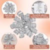 WEBEEDY 8 Pcs Silver Metallic Curly Bows for Gift Wrapping,