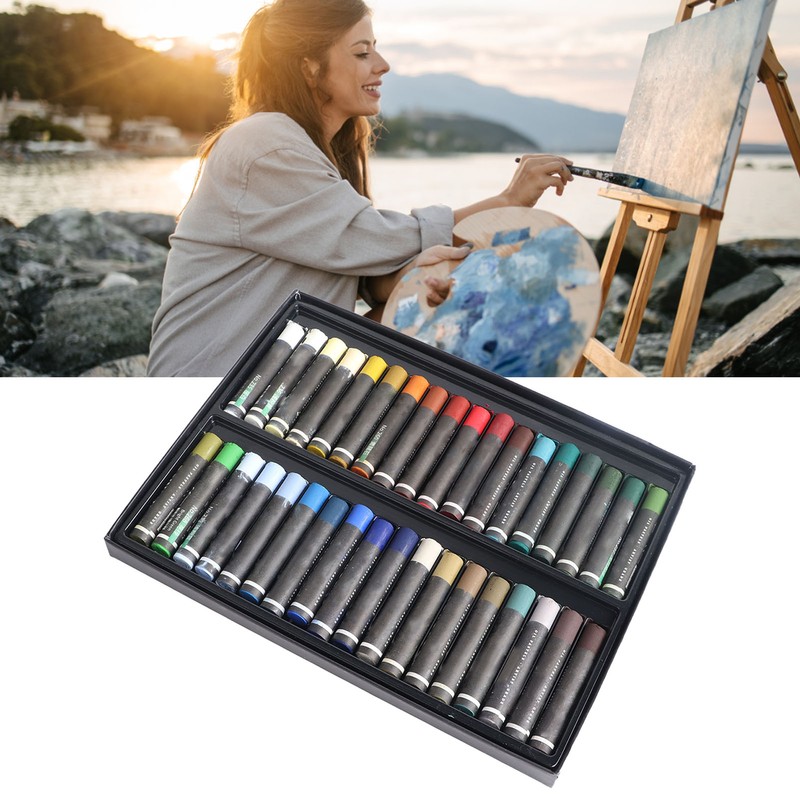 Oil Pastel Set Professional 36 Colors High Pigment Vibrant Soft