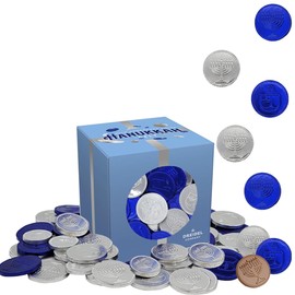 The Dreidel Company Chocolate Coins, Nut-Free, Made With Premium Belgian Milk Chocolate, Kosher Dairy Chanukah Gelt, (Half-Pound)