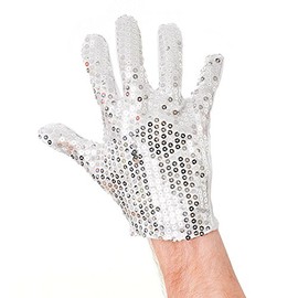 Bristol Novelty BA1093 Sequin Glove | Unisex | White Adult, One Size