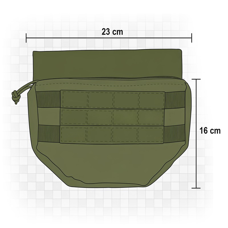MIL-TEC Drop Down Pouch with MOLLE System for Plate Carrier