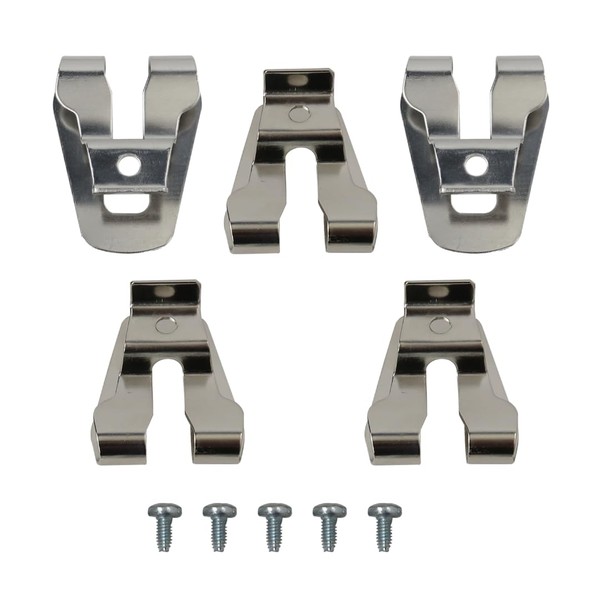 633586002 636181001 5pcs Stainless Steel Belt Clip Hooks w/Screws for