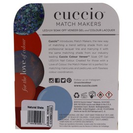 Cuccio Matchmaker - Colour Nail Lacquer & Veneer Gel Polish - Natural State - For Manicures & Pedicures, Full Coverage - Long Lasting, High Shine - Cruelty, Formaldehyde & Toluene Free - 0.43 oz