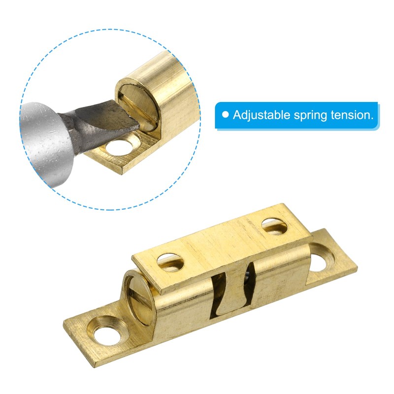PATIKIL 50mm Double Ball Tension Roller Catch Latch, Solid Brass