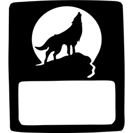 JeepTails Howling Wolf Moon Silhouette Tail lamp Light Covers Compatible with Jeep Wrangler JL (Non-LED) - Black - Set of 2