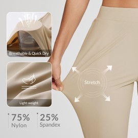 baleaf Womens Khaki Work Pants Lightweight Dressy Golf Pants Stretch with Pockets Petite Travel Ankle Business Casual L