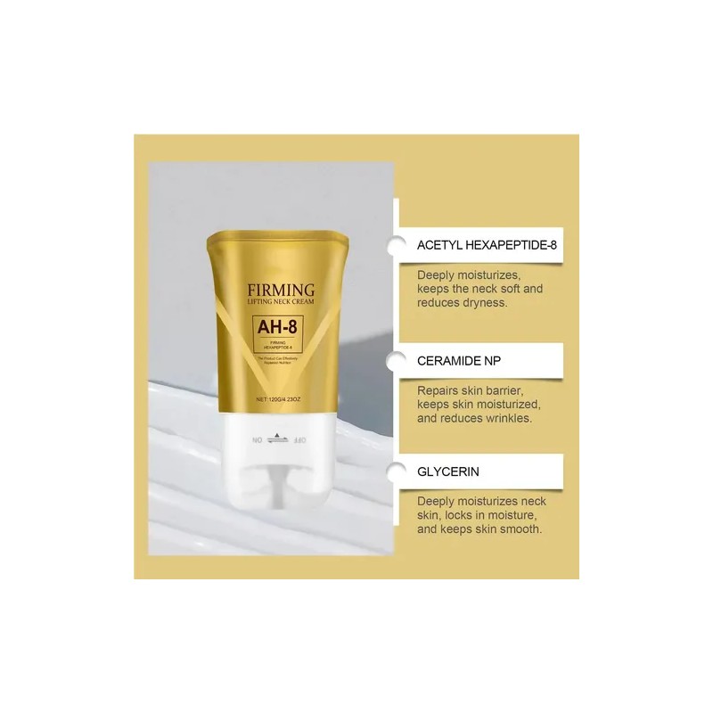 2pc Cuello Reafirmante Antiarrugas Roller Crema Hidratante Algodón