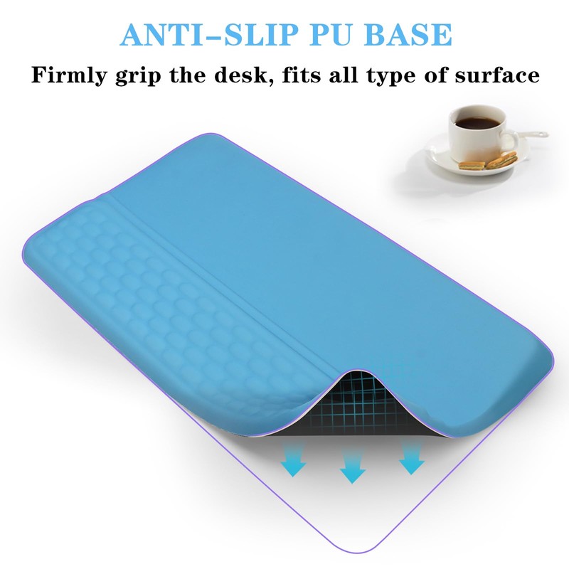 Computer Keyboard Stand Pad with Wrist Rest, Ergonomic Comfy Tilted
