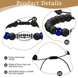 Garnirise Rugby Gifts for Boys Bracelet, Rugby Gifts for Men Teenage Boys, Brother Gifts Rugby Bracelet Gifts for Son Grandson Nephew Brother