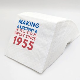 SharkBliss Funny 70th Birthday Cocktail Napkins, 100 Pack Making Great Since 1955 Disposable Beverage Paper Cocktail Napkins for His Her Seventy 70th Birthday Party 2-Ply, 5x5" (1955)