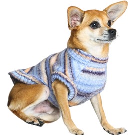 Blueberry Pet Dog Sweater - Award Winning Brand Christmas Sweater for Small Dogs, Cozy Dog Christmas Sweater for Cold Weather, Gradient Knit Fabric, Size 12", Neck 12", Chest 16"-18"