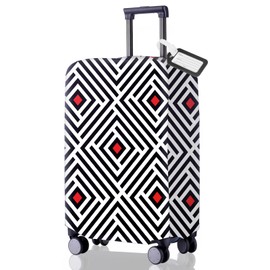 RainVillage Travel Luggage Cover - Scratch-Resistant Fit 19-31 Inch Suitcase Protector, Not Included (F-S-006, M(24-25 inch))