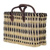 Seagrass Shopping Basket, Braided Bag with Leather Handle, Large with