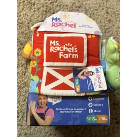 Spin Master MS. RACHEL'S SENSORY LEARNING FARM Soft Book Plush Cow Teether Mirror 2024 NEW!!