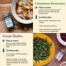 Burlap & Barrel Cooking & Baking 6-Pack Gift Set – As Seen on Shark Tank - Gourmet Spices for Home Chefs – Includes Cinnamon, Rosemary & More – Kitchen Gift for Cooks - 6 Full-Size Jars