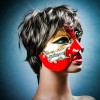 ILOVEMASKS Red Phantom Of The Opera Musical Gold Lining Black
