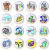 SET OF 16 KNOBS - Laundry Room Dirty Clothes -