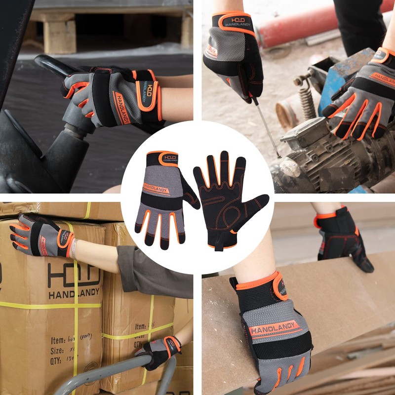 HANDLANDY Touchscreen Work Gloves for Men and Women, Utility Working