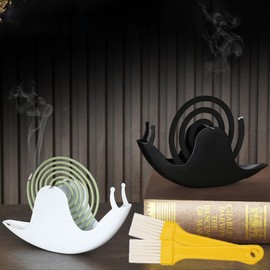 Mosquito Coil Holder, Creative Mosquito Coil Holder, Snail, Mosquito Spiral Holder, Portable Mosquito Spiral Container Holder for Mosquito Coils, Suitable for Indoor and Outdoor Use