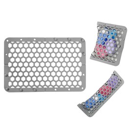 REVEX Silicone Dishwasher Bag,Dishwasher Basket for Baby Items,Baby Bottle Dishwasher Baskets with Adjustable Sizing for Small Parts,Nipples,Pacifiers and Toy Accessories.(Grey),11.8" x 7.9"