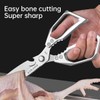 Heavy-Duty Stainless Steel Kitchen Scissors - Multi-Functional Chicken Bone Cutting