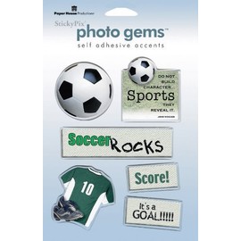 Paper House Productions Sport Resin Stickers, Soccer