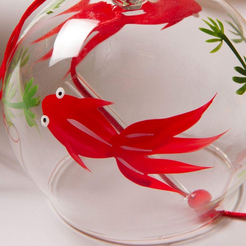 Wind Chime, Glass, Wind Chime, Summer Tradition, Red Goldfish, Cute,