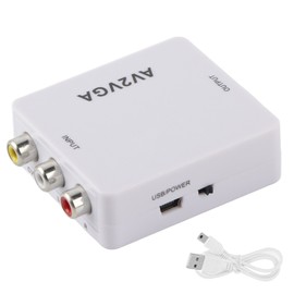 For AV to VGA Conveter Portable 1920x1080 HD AV2VGA Video Converter with USB Cable