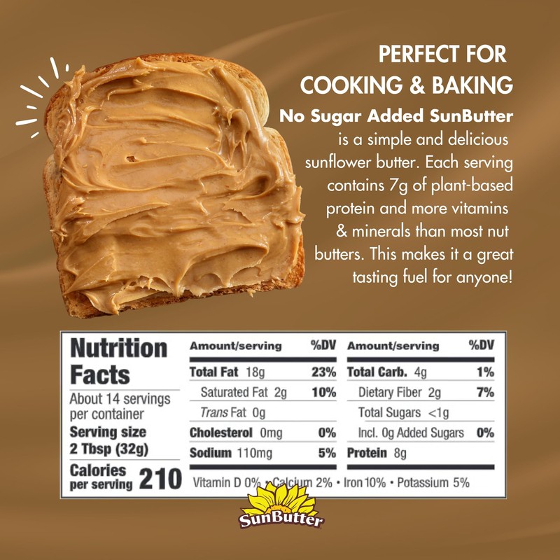 SunButter No Sugar Added Sunflower Butter