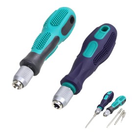 2 Pcs Bit Driver Handle Professional 1/4 inch Screwdriver Quick Change Hex Bit Holder with Ergonomic Anti-skid Handle for Repair Tools