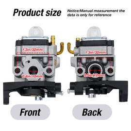 laffoonparts 16100-Z0Z-034 GX35 Carburetor Air Filter Kit Replacement for Hon-da HHT35 HHT35S String Trimmer WYB-16C Carb Replaces#16100-Z0Z-815 17211-Z0Z-000