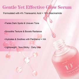 Niacinamide Serum 10% + Tranexamic Acid Serum 4%, Arbutin 2%, Hyaluronic Acid, Hydrating and Clarifying Facial Serum for Smooth, Radiant Looking Skin, Uneven Tone Care (30ml /1.01 fl.oz)