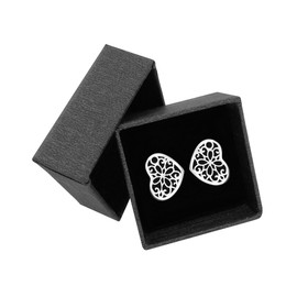 SOFIA MILANI - 20061 Women's Earrings 925 Silver Heart Stud Earrings, Sterling Silver, No Gemstone