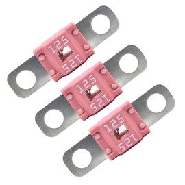 Ferianl 3PCS AMI/Midi Fuse, 125A High Current Fuse, Automotive Flat Plate Type Bolt-On Fuses Kit, for Car, Buses, Caravans, Golf Cart, Trucks