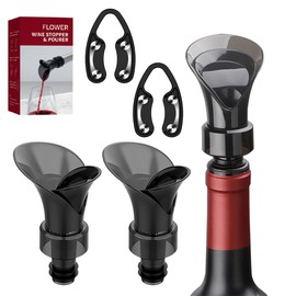 Wine Pourer - 2 paquetes de boquilla de aireador de vino premium con 2 cortadores de papel de vino