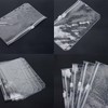 XiowDow 10pcs A6 Binder Pockets Clear Glitter Cash Stuffing Envelopes