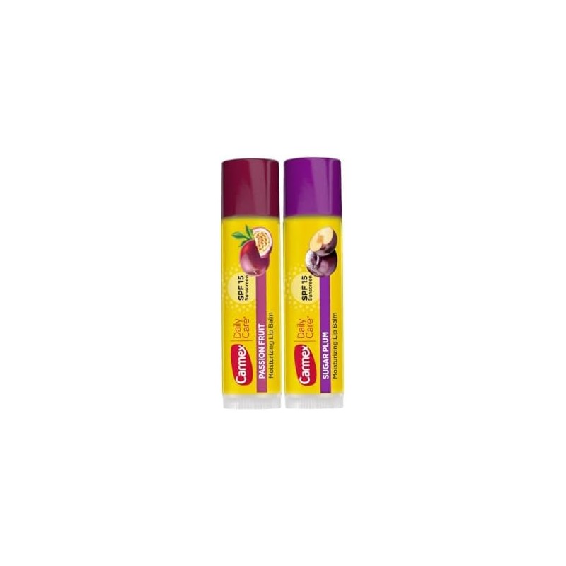 Bálsamo para labios Carmex Daily Care duo pack passion fruit