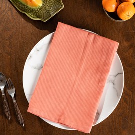 Candy Cottons Terracotta Cloth Dinner Napkins - Cotton, 18x18 in, Washable, Absorbent, Reusable, Spring/Easter Basket Decor, Pack of 6