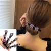 BAIYSFFG 4Pcs Sparkling Crystal Stone Braided Hair Clips,2024 New Rhinestone