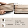 THYOI 10 Pcs Interlocking Deck Tiles, Waterproof Acacia Wood Patio