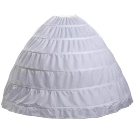 YGSY Women's 6 Hoop Petticoat Slip Floor Length Crinoline Underskirt for Wedding Dress Ball Gown