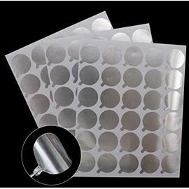 Disposable Eyelash Extension Adhesive Aluminum Foil Glue Pallet Sticker Pads 2.1 cm (300 Pieces,10 Sheets)