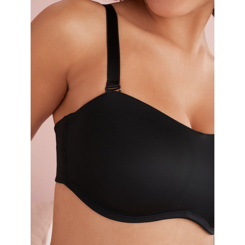 NEXT DD+ Unpadded Strapless Minimizer Bra, black, 70H