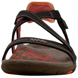 Merrell Women's Sandspur Rose Leather Sandal, Cocoa/Coral, 6