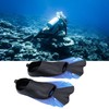 Short Diving Training Fins Full Foot AntiSlip Soft Flippers for
