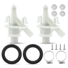385311641 RV Toilet Water Valve Kit with 385311658 Flush Ball Seal by Fetechmate Fit for Dom.etic 300, 301, 310, 311, 320, 321 Series Pedal-Flush Toilets RV Toilet for Camper Toilet-2 Set