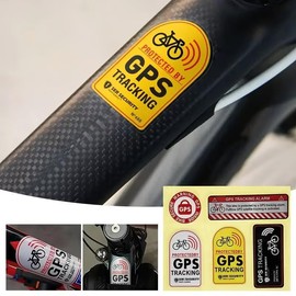 5-Piece Anti-Theft GPS Warning Stickers Set for Bicycles (Security Stickers)